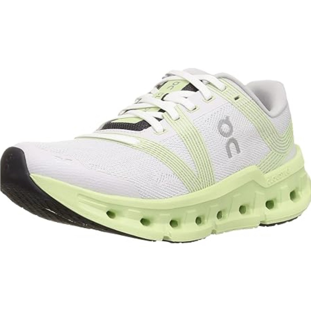 On Running Light Gray and Pale Green Sneakers